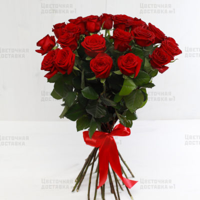 25 красных роз с доставкой недорого