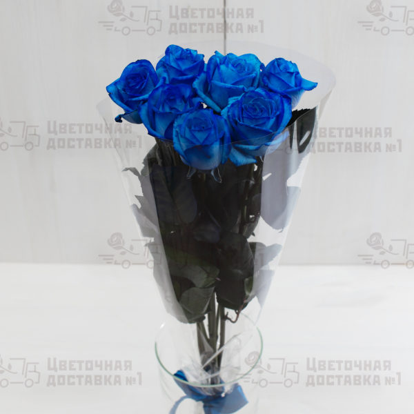 7 синих роз в СПб